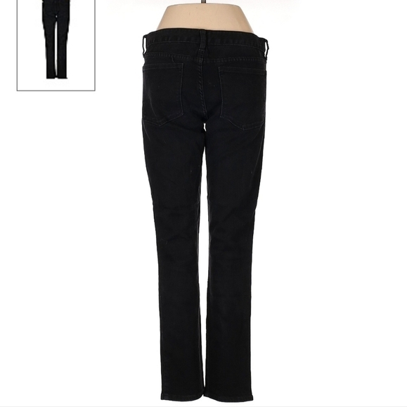 J Crew Toothpick Ankle Cropped Jeans Women's 27 Black Skinny Everyday Basic EUC - Picture 3 of 5